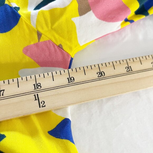 Maaji Yellow Printed Long Sleeve Dress Cover Up Swim - Size Small - Picture 7 of 8